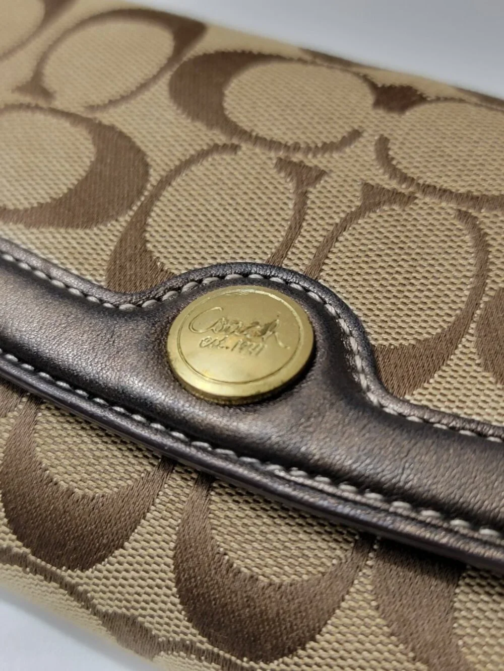 Coach checkbook wallet